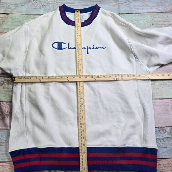 Champion Vintage Reverse Weave Spellout Logo Crewneck Sweatshirt, Mean's Medium - Picture 5 of 10